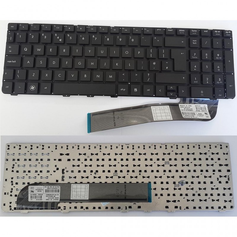 Πληκτρολόγιο HP Probook 4530S 4535S 4730S 4735S 4740S US BLACK με οριζόντιο ENTER
