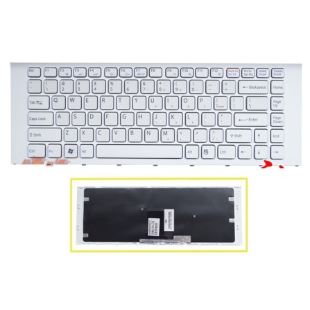 Πληκτρολόγιο Sony Vaio VPC-EA VPC-EA21FD VPC-EA33FD VPC-EA4S1E/V WHITE 