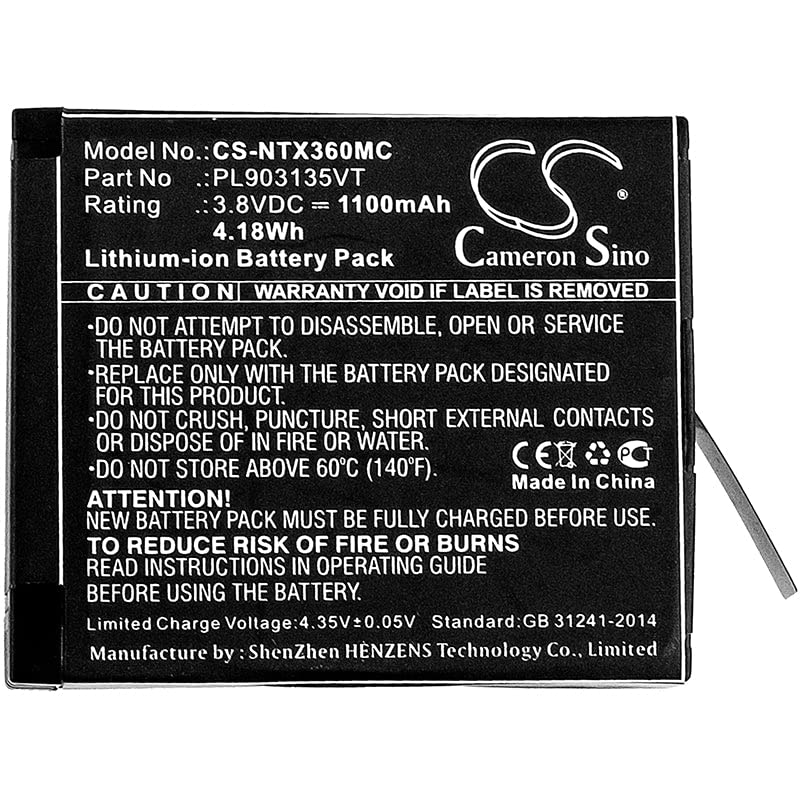 Μπαταρία βιντεοκάμερας Insta360 One X / Type PL903135VT-S01 3.8V 1100mAh Li-Ion (C9OX)