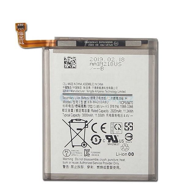 Μπαταρία smartphone mobile phone, Samsung Galaxy A20e (2019) / SM-A202 / type EB-BA202ABU and others 3,85V 2900mAh Li-Polymer (P9SMA202)