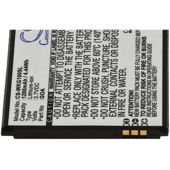 Μπαταρία smartphone mobile phone, Wiko Sunny / GOA / Type 2502 3,7V 1200mAh Li-Ion P9SUNY.