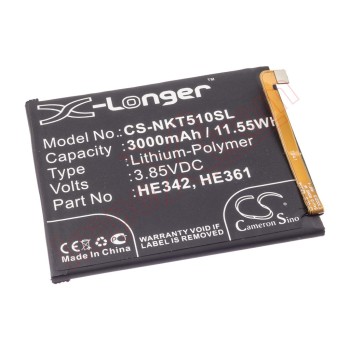 Μπαταρία smartphone mobile phone, 5Nokia .1 Plus / 6.1 Plus / type HE342 and others 3,85V 3000mAh Li-Polymer (P9N51)