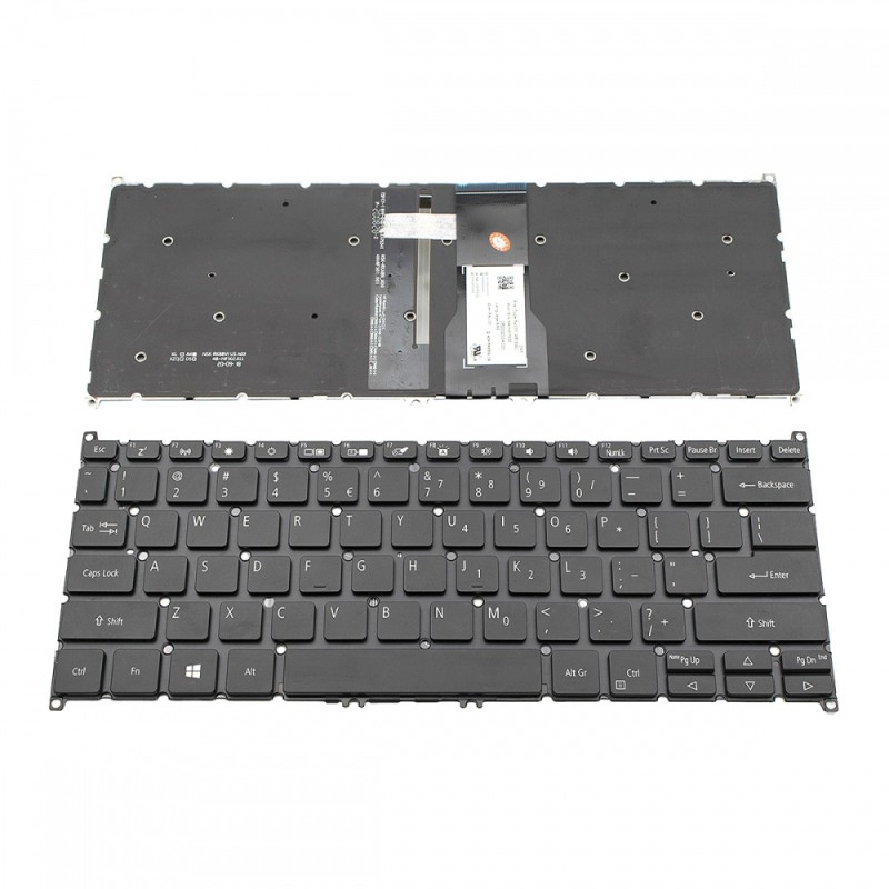 Πληκτρολόγιο Acer Aspire SF114-32 SP513-5 Black Without Frame With Backlit US (--Small Enter) - NK.I1317.00B 9Z.NF5LN.A01