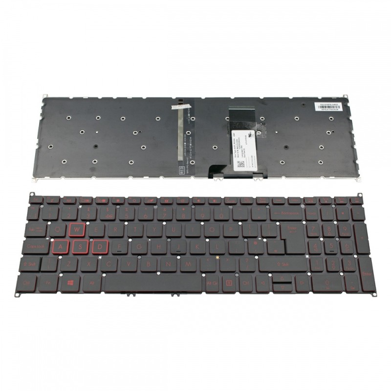 Πληκτρολόγιο Acer Nitro 5 Spin NP515-51 Black Without Frame With Backlit UK (--Big Enter) - NK.I1513.08V