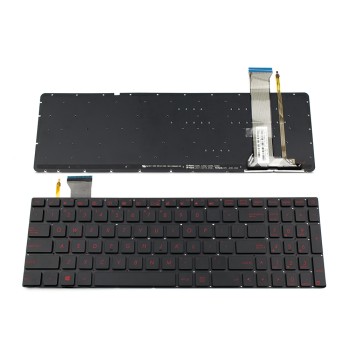 Πληκτρολόγιο ASUS ROG G552 GL552 G552V BLACK WITHOUT FRAME US With Backlit (SMALL ENTER) - 0KNB0-6611UI00 V143962BS1 V153962AS