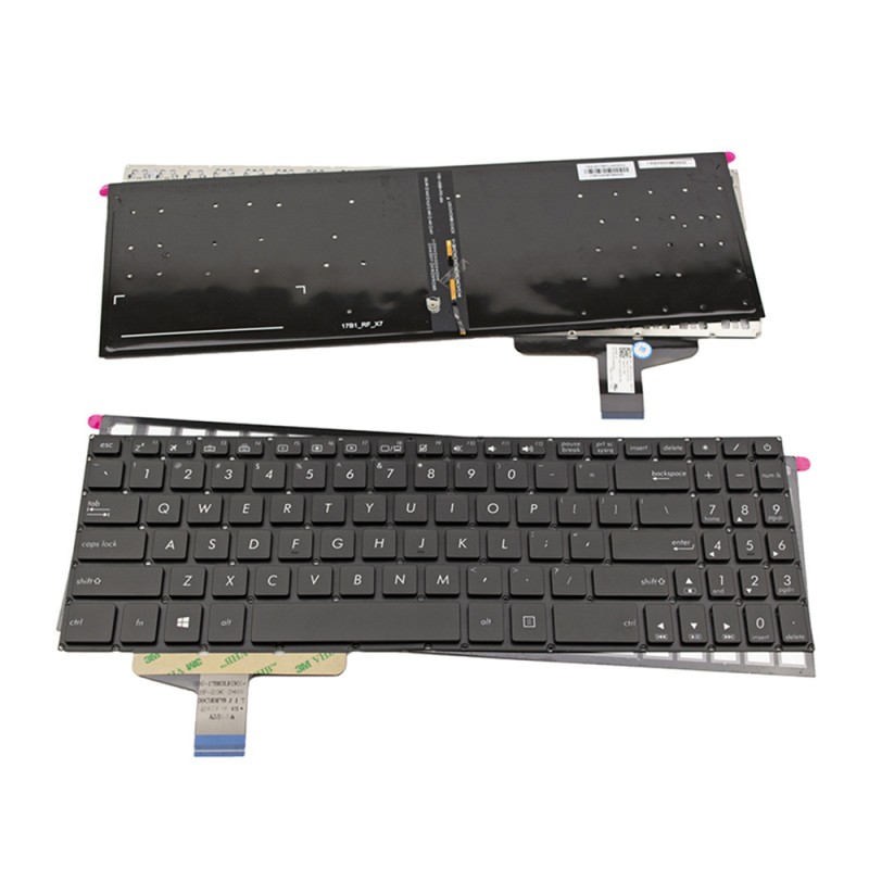 Πληκτρολόγιο ASUS N580 N580V N580VD Black Without Frame With Backlit Board US (Small Enter) - 0KN1-291US22 0KN1-291BG32 ASM17B13USJ5281 Πληκτρολόγιο ASUS N580 N580V N580VD Black Without Frame With Backlit Board US (Small Enter) - 0KN1-291US22 0KN1-291BG32 ASM17B13USJ5281