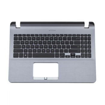 Πληκτρολόγιο ASUS VivoBook X507 X507MA X507U X507UA X507UB Y5000 (Palmrest with keyboard ) Black With Gray Frame US Without touchpad (Small Enter) - 0KN1-3X1US12 0KNB0-51000US00