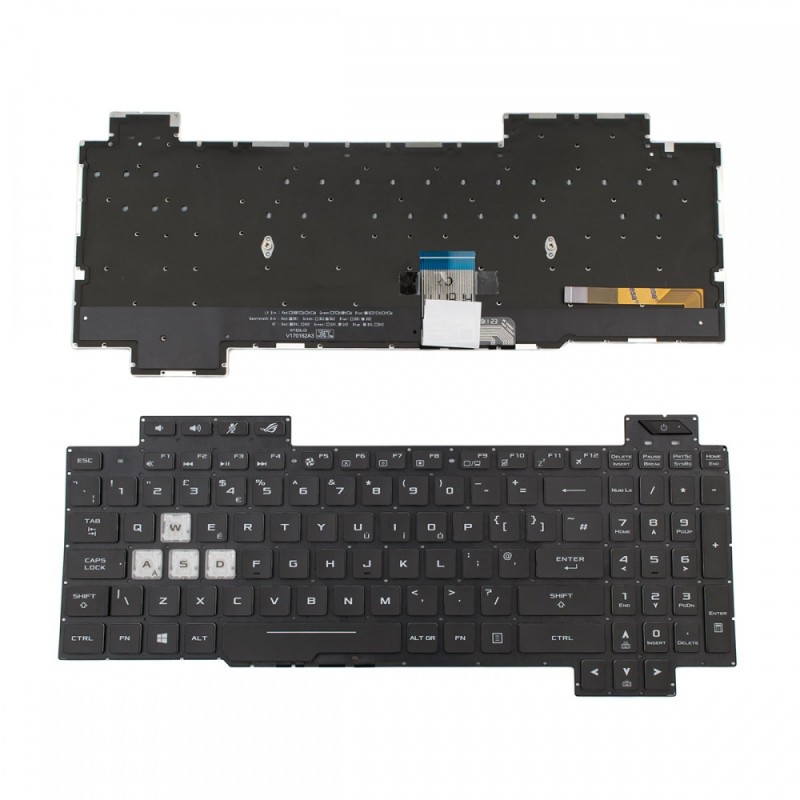 Πληκτρολόγιο ASUS ROG Strix GL504 GL504V GL504GS GL504GM Black Without Frame With Backlit (RGB) UK (Small Enter) - 0KNR0-661AUK00