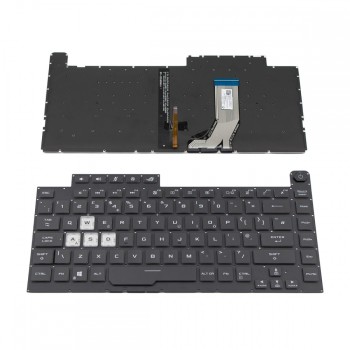 Πληκτρολόγιο ASUS ROG Strix G512 G531 G531G G531GT Black Without Frame, Backlit (RGB) UK (Small Enter) - 0KN1-8T4UI11