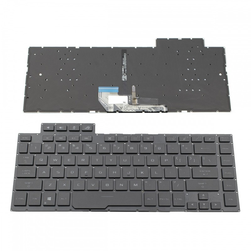 Πληκτρολόγιο Asus ROG GX502 GX502GW GX502GV GX502LWS GX502LXS Black Without Frame With Backlit US (Small Enter) - 6037B0202901 0KNR0-461XUS00 V184626ES3 461XUS0020040001N