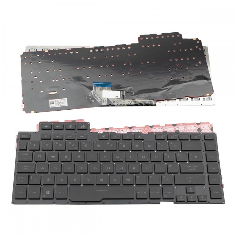 Πληκτρολόγιο Asus ROG ZEPHYRUS GU502 GU502G GU502GU GU502GV BLACK UK (With Backlit Board) Without Frame With Backlit US (Small Enter) - 6037B0173402 0KNR0-4619UK00 V184626D