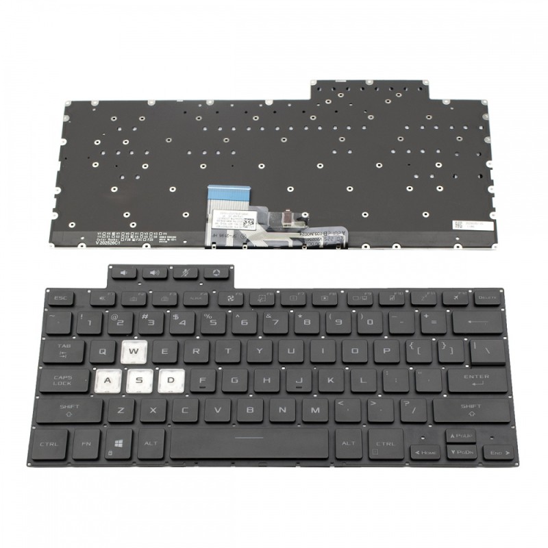 Πληκτρολόγιο ASUS TUF Dash  F15 FX516 FA516 FX516PR FX516P Black Without Frame With Backlit US (Small Enter) Backlit - V202526CS1 0KNR0-261BUS00