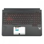Πληκτρολόγιο ASUS FX505GE-1B Black (Palmrest with keyboard) (Red font) with Backlit small enter US - 90NR00S2-R34UI0 90NR00S2-R32UI0 90NR00S2-R34UI0 13N1-5JA0701 13N1-5JA0801 13N1-5JA0901 13NR0131AP0111 13NR00S1AP0211