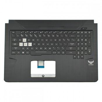 Πληκτρολόγιο ASUS FX505GE-1B Black (Palmrest with keyboard) (White font) with Backlit small enter US - 90NR00S2-R34UI0 90NR00S2-R32UI0 90NR00S2-R34UI0 13N1-5JA0701 13N1-5JA0801 13N1-5JA0901 13NR0131AP0111 13NR00S1AP0211