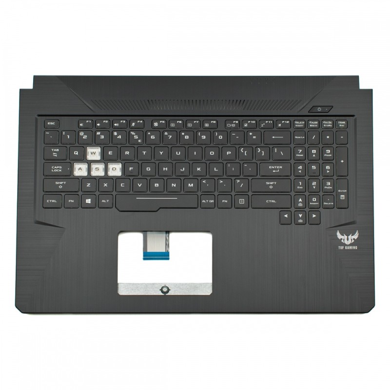 Πληκτρολόγιο ASUS FX505GE-1B Black (Palmrest with keyboard) (White font) with Backlit small enter US - 90NR00S2-R34UI0 90NR00S2-R32UI0 90NR00S2-R34UI0 13N1-5JA0701 13N1-5JA0801 13N1-5JA0901 13NR0131AP0111 13NR00S1AP0211
