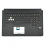 Πληκτρολόγιο ASUS FX505GE-1B Black (Palmrest with keyboard) (White font) with Backlit small enter US - 90NR00S2-R34UI0 90NR00S2-R32UI0 90NR00S2-R34UI0 13N1-5JA0701 13N1-5JA0801 13N1-5JA0901 13NR0131AP0111 13NR00S1AP0211