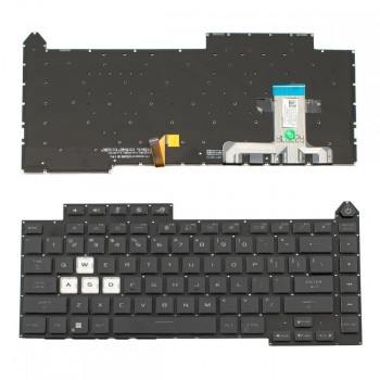 Πληκτρολόγιο Asus ROG 5R G513 G513Q G513QY G513QM G513RCG513RM Black Without Frame With RGB Backlit US (Small Enter) - V202826BS1 0KNR0-481KUS00 V202826GS1