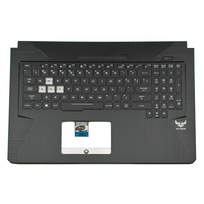 Πληκτρολόγιο ASUS TUF Gaming FX705 Black white font RGB backlit (Palmrest with keyboard) small enter US - 90NR00Z1-R32UI0 