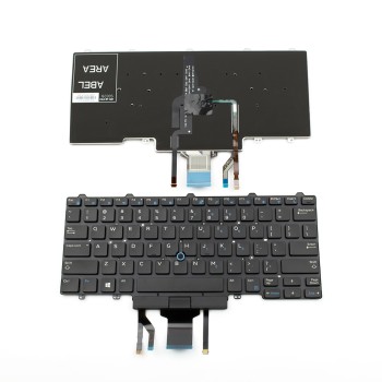 Πληκτρολόγιο Dell Latitude 3340 3350 5495 7350 E5450 E5470 E7450 E7470 TYPE 2 Black Without Frame, Backlit With Pointing Stick Dual Point US(Small Enter) - 4VMV0 13L8UA264KKAUK