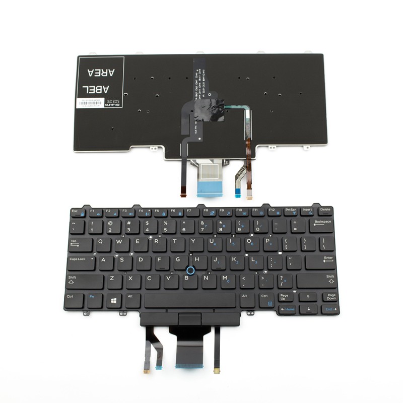 Πληκτρολόγιο Dell Latitude 3340 3350 5495 7350 E5450 E5470 E7450 E7470 TYPE 2 Black Without Frame, Backlit With Pointing Stick Dual Point US(Small Enter) - 4VMV0 13L8UA264KKAUK