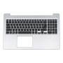 Πληκτρολόγιο Dell Inspiron 15 5570 5575 Silver Frame Black, US (Palmrest with keyboard) - 4D3R8 M1FJK AP21C000810