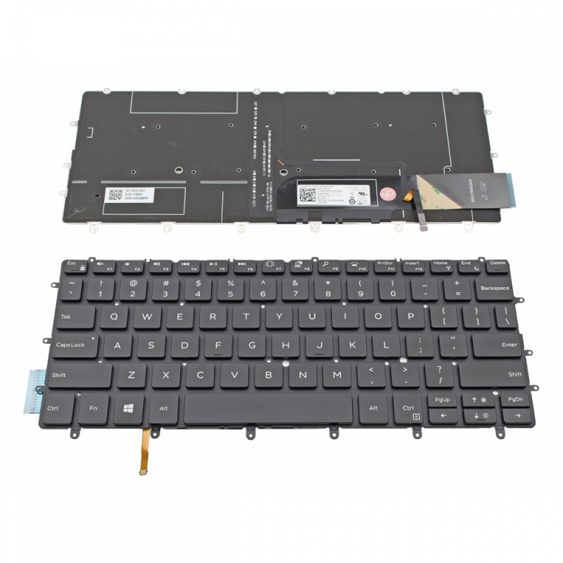 Πληκτρολόγιο Dell XPS 7390 9370 9380 Black Without Frame, Backlit US (Small Enter) - 3CM18 PK1320C2A00