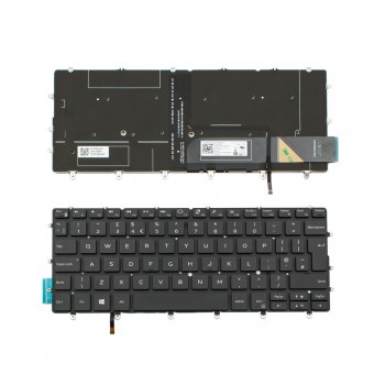 Πληκτρολόγιο Dell XPS 7390 9370 9380 Black Without Frame, Backlit UK (Big Enter) - 82FHM