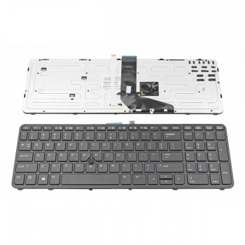 Πληκτρολόγιο HP ZBook 15 ZBook 15 G2 ZBook 17 ZBook 17 G2 Black Frame Black with Pointing Stick, Backlit US - 745663-001 733688-001 PK130TK2B00