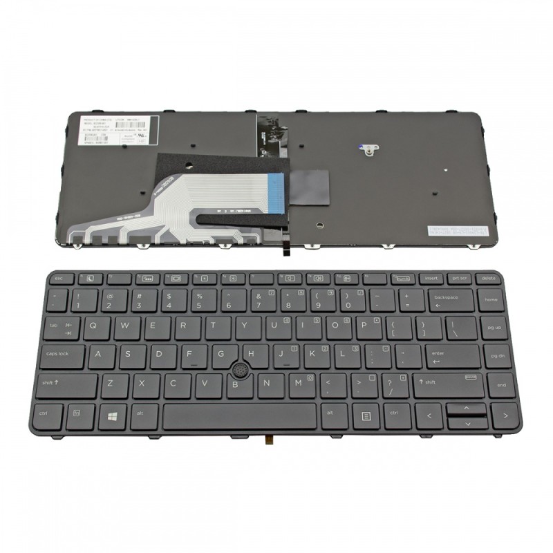 Πληκτρολόγιο HP 430 G3 430 G4 440 G3 440 G4 640 G2 645 G2 Black Frame Black US Backlit With Pointing stick - 6037B0114501 6037B0115601 SN9142BL1