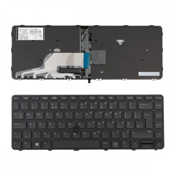 Πληκτρολόγιο HP 430 G3 430 G4 440 G3 440 G4 640 G2 645 G2 Black Frame Black UK Backlit With Pointing stick - 6037B0114503 822338-032