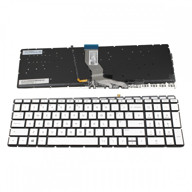Πληκτρολόγιο HP Pavilion 15-cd072nr 15-cd074cl 15-cd075nr 15-cd076cl 15-RA Silver Without Frame With Backlit Board US (Small Enter) - SG-87340-XBA