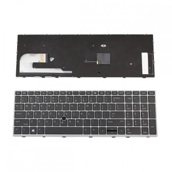 Πληκτρολόγιο HP EliteBook 755 G5 850 G5 850 G6 ZBook 15u G5 Gray Frame Black With poiting stick US - V162826CS1 6037B0136201 L14366-031