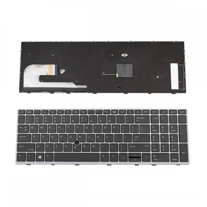 Πληκτρολόγιο HP EliteBook 755 G5 850 G5 850 G6 ZBook 15u G5 Gray Frame Black With poiting stick US - V162826CS1 6037B0136201 L14366-031