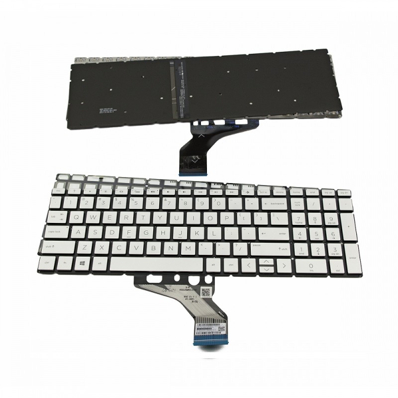 Πληκτρολόγιο HP 250 G7 255 G7 Pavilion 15-DA 15-DB 15-DK 15-CS Silver Without Frame, Backlit Board US (Small Enter) - L13320-031 HPM17K33GBJ920