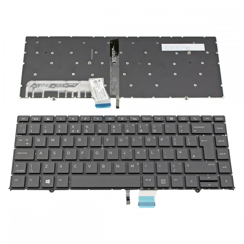 Πληκτρολόγιο HP Zbook Studio G5 Black Without Frame, Backlit UK (Big Enter) - SG-91610-2BA SN6173BL1