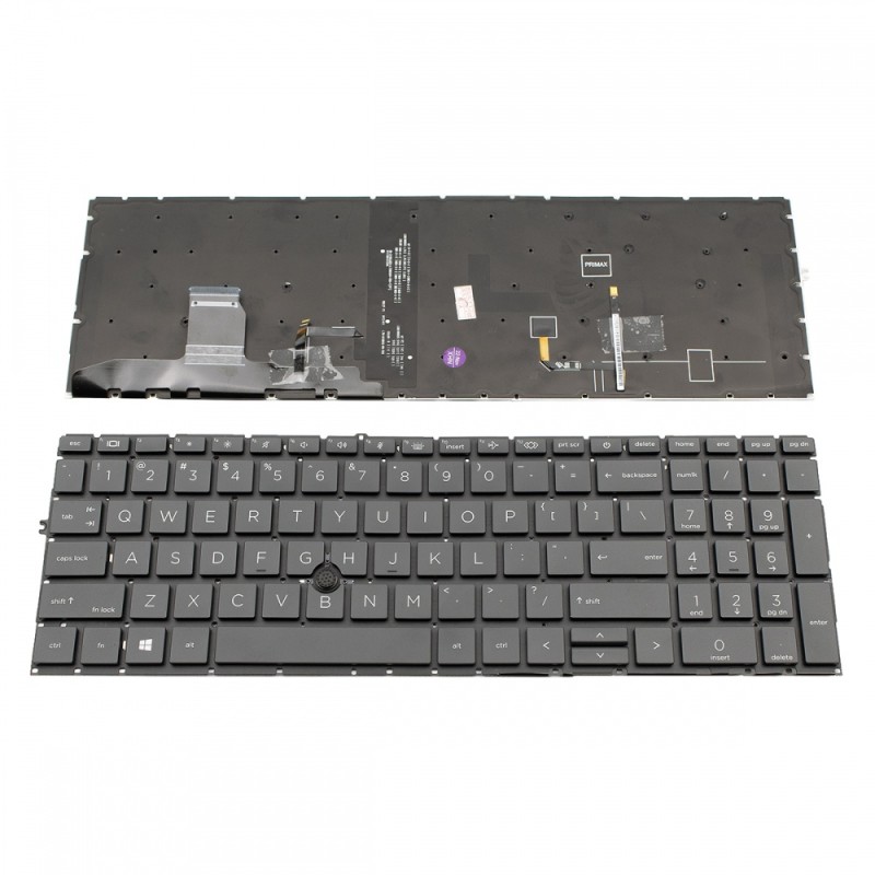 Πληκτρολόγιο HP EliteBook 850 G7 850 G8 855 G8 Black Without Frame Backlit with Pointing Stick US (Small Enter) - L89916-001 6037B00163601