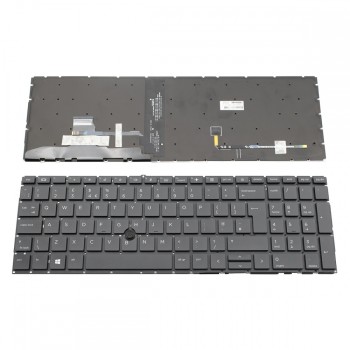 Πληκτρολόγιο HP EliteBook 850 G8 855 G8 Black Without Frame Backlit with Pointing Stick UK (BIG Enter) - 6037B00163603