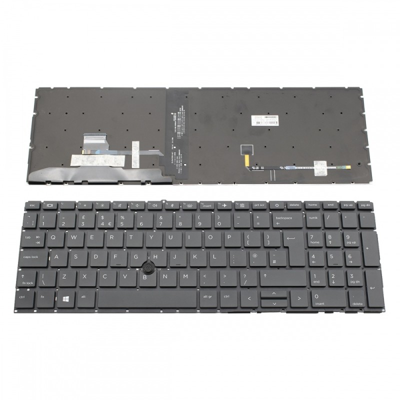 Πληκτρολόγιο HP EliteBook 850 G8 855 G8 Black Without Frame Backlit with Pointing Stick UK (BIG Enter) - 6037B00163603