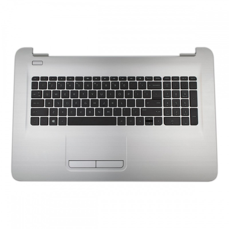 Πληκτρολόγιο HP 17-X 17-Y 17-AC (Palmrest with keyboard)  Black With silver Frame with Touchpad US (Small Enter) - 856699-001