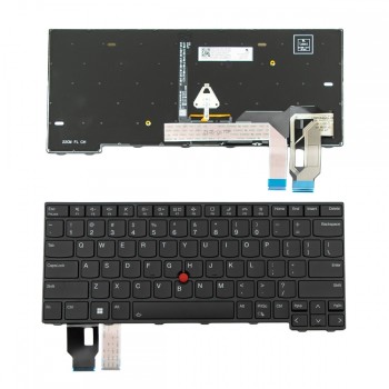Πληκτρολόγιο Lenovo Thinkpad P14 Gen 4 T14 Gen 4 Black WitH Frame US (SMALL ENTER) Backlit With Pointing Stick - SN21D67600 PK132D31B00 5N21D67970