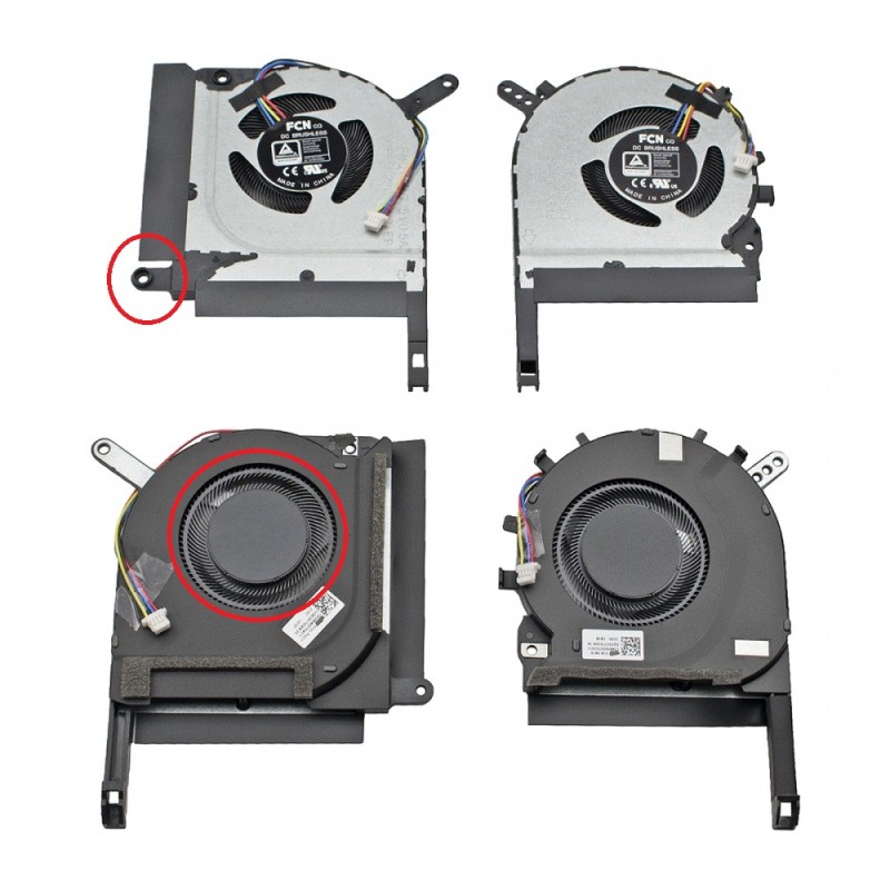 CPU FAN (CPU + GPU) ASUS TUF FA506 FA706 4pin 5V 0.5A - 13NR0600T04011 13NR0600T05011