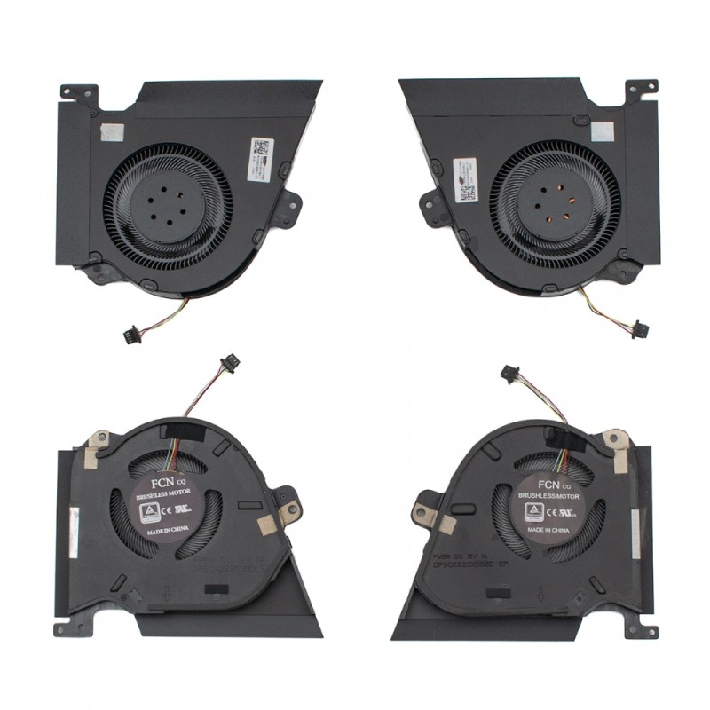 CPU FAN (CPU + GPU) ASUS ROG Zephyrus Duo 15 GX550 GX550LXS GX550LWS 4pin 12V 1A - FMB9 13NR02Z0P08011 DFSCK22105182D FMB8 13NR02Z0P09011 DFSCK22115181D