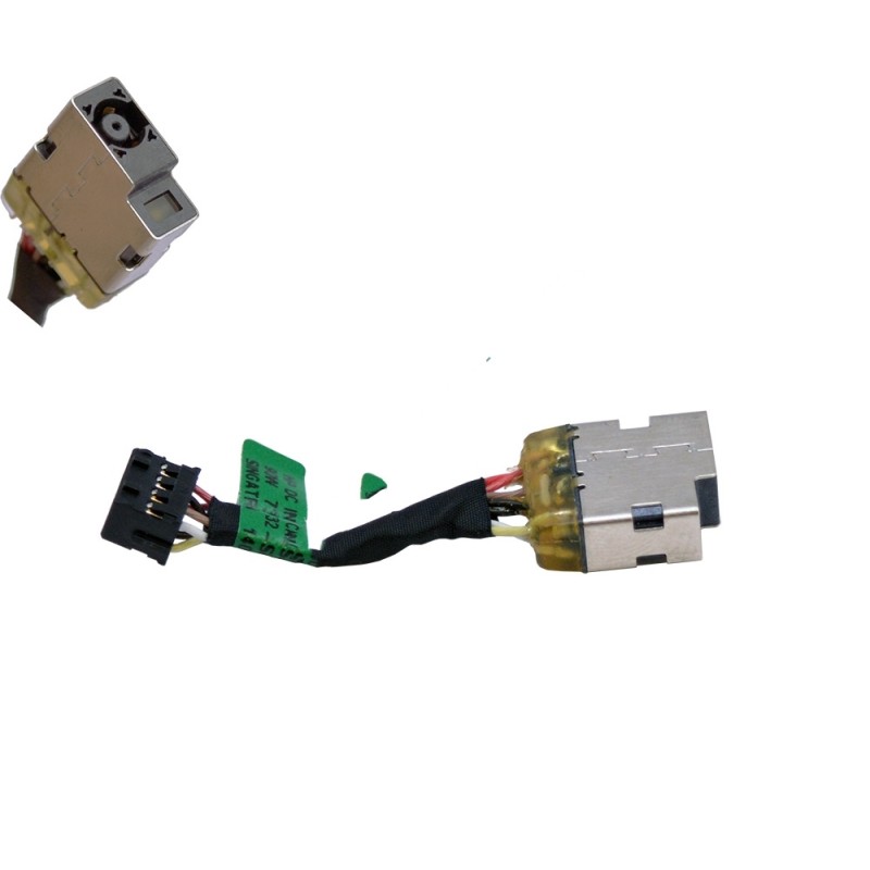 Βύσμα Τροφοδοσίας DC Power Jack 4.5x3.0x0.7mm for Blue Tip PJ630 HP 15-NO20TX HP envy 15-3000 series,with cable 730932-SD1