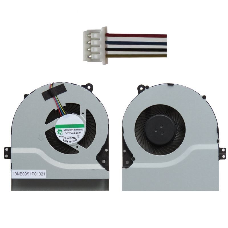 Ανεμιστηράκι Laptop CPU FAN ASUS K56CA (For single heatsink copper cooling pipe) TYPE1 X450 X450CA X550 X550V X550C X550VC (πάχος 8mm) - MF75070V1-C090-S9A 13NB00S1P01021