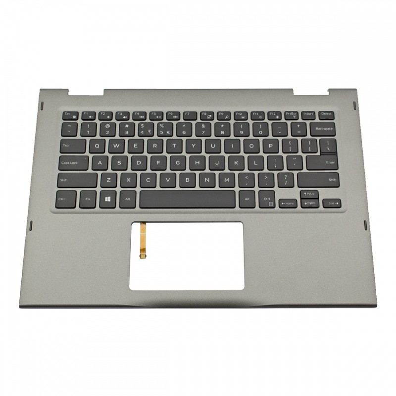 Πληκτρολόγιο Laptop keyboard για Dell Inspiron 13 5368 5378 Gray Frame Black, Backlit US (Palmrest with keyboard) - JCHV0 NGMJ9 VKGNV 460.07R08.0034