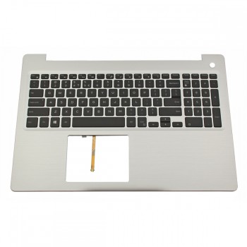 Πληκτρολόγιο Laptop keyboard για Dell Inspiron 15 5570 5575 Silver Frame Black, Backlit US (Palmrest with keyboard) - 4D3R8 M1FJK AP21C000810