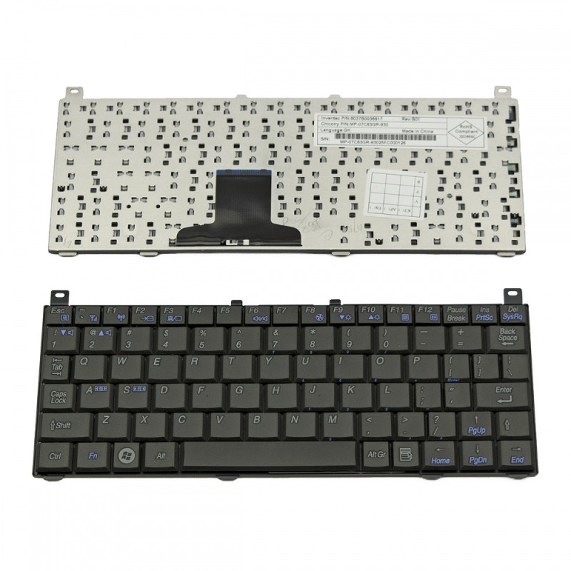 Πληκτρολόγιο Laptop keyboard για Toshiba NB100 Black US - K001254A1 US 6037B0036404 6037B0036617