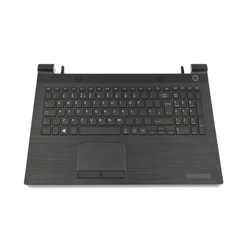 Πληκτρολόγιο Laptop keyboard για Toshiba Satellite C55-C C55D-C Black Frame Black (Palmrest with keyboard) Without Touch Pad UK - A000393570 A000392170 FBCFBBLQ044 BBLQ0250101 AEBLYE00110