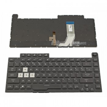 Πληκτρολόγιο Laptop keyboard για ASUS ROG Strix G512 G531 G531G G531GT Black Without Frame, Backlit (RGB) US (Small Enter) - 0KN1-8T4UI11