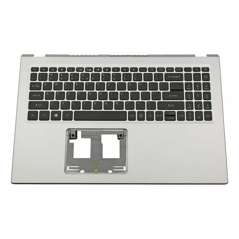 Πληκτρολόγιο Laptop keyboard για Acer Aspire A515-56G Silver Frame Black, Backlit, Without TouchPad US (Palmrest with keyboard) - 6B.AT2N2.001 AP34G000810